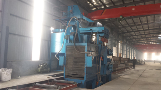 China H - Beam / Box Beam Industrial Sand / Shot blasting Machine with High Chromium Guarding Plate supplier