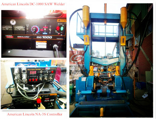 H-beam Production Line Integral Automatic Lincoln DC-1000 , NA - 3S , Hydraulic Straightening Unit