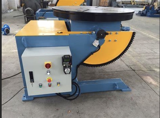 blue 100KG 2 Axis Rotary Welding Positioners Table For Robotic Arm