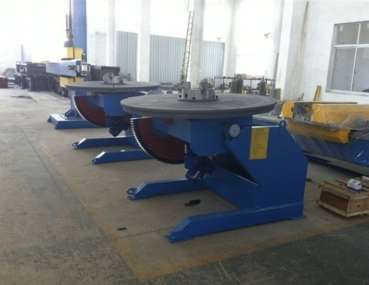 blue 100KG 2 Axis Rotary Welding Positioners Table For Robotic Arm