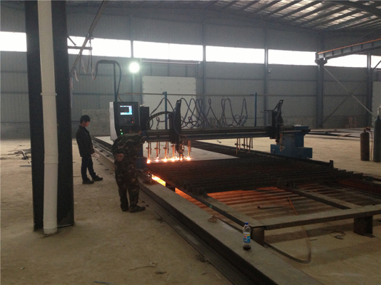 Steel CNC Flame Cutting Machine 9 Groups Strip Torch Ra12.5-25